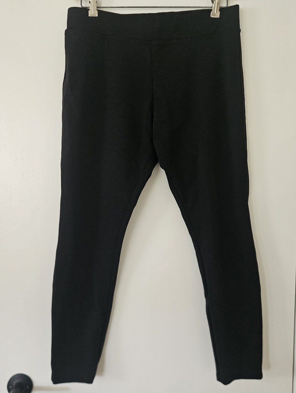 American Giant Womens Pants Leggings Size 16 Black Ponte Knit Pull On Stretch